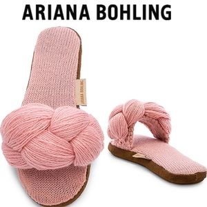 Thick Braid And Wool Upper With Leather Bottom